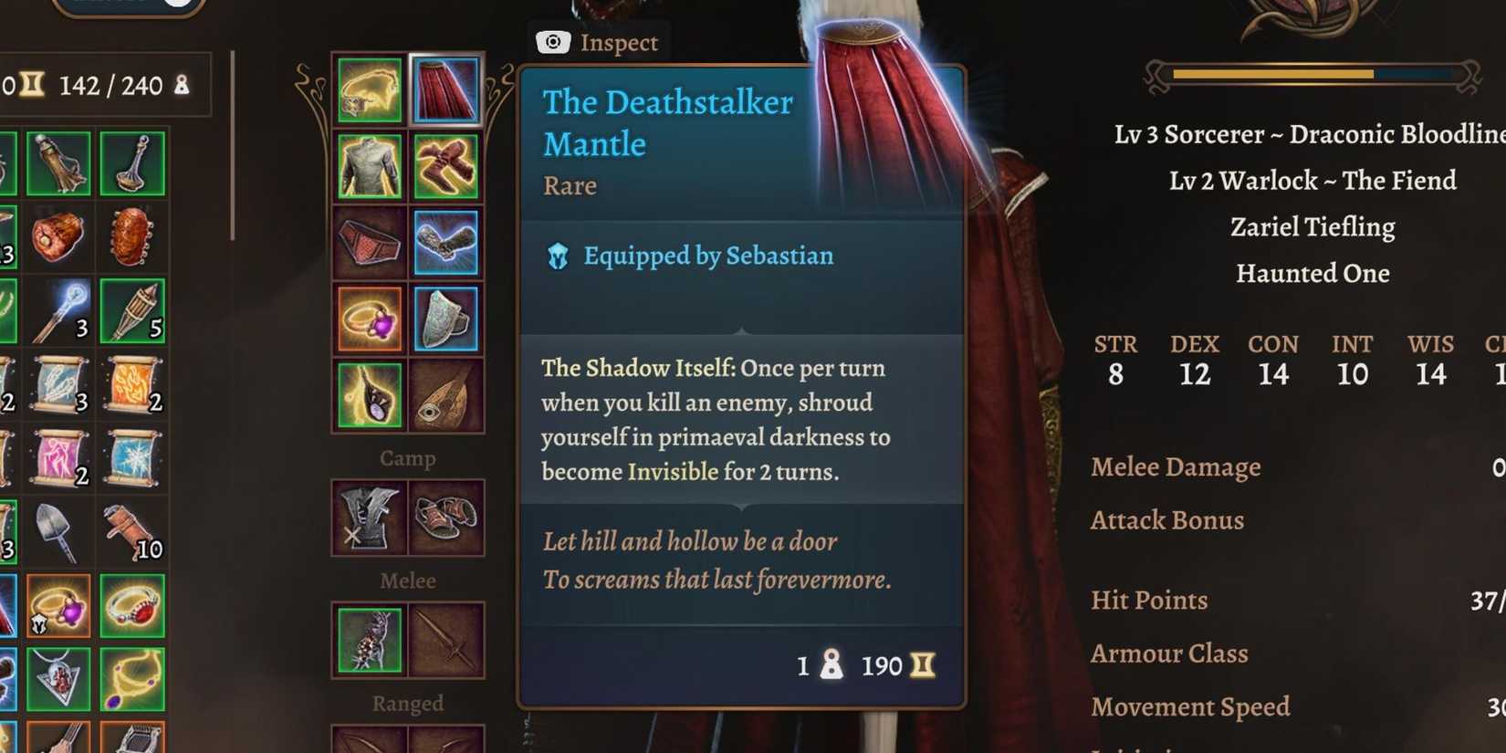 The Deathstalker Mantle in Baldur’s Gate 3