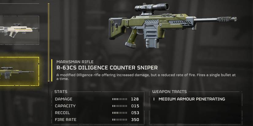 R-63CS Diligence Counter Sniper in Helldivers 2