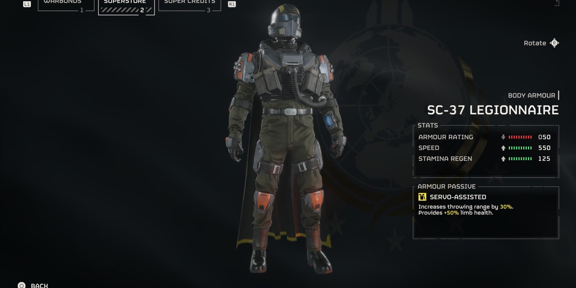 SC—37 Legionnaire in Helldivers 2