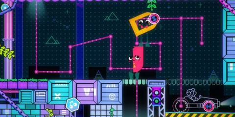 Two players in Snipperclips - Cut It Out, Together