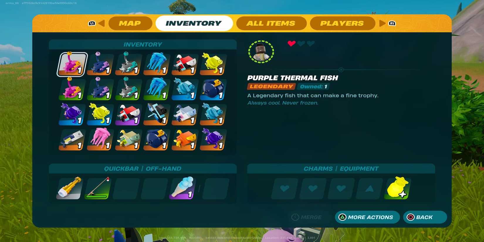 purple thermal fish lego fortnite