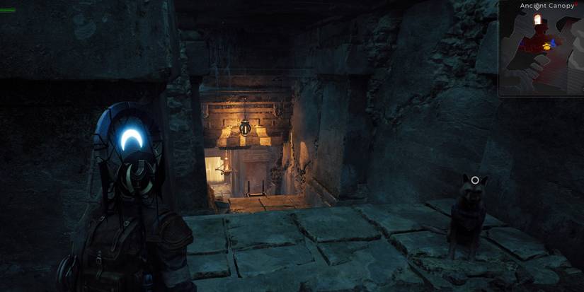 The Remnant 2 character found the entrance to the Infected Abyss dungeon.