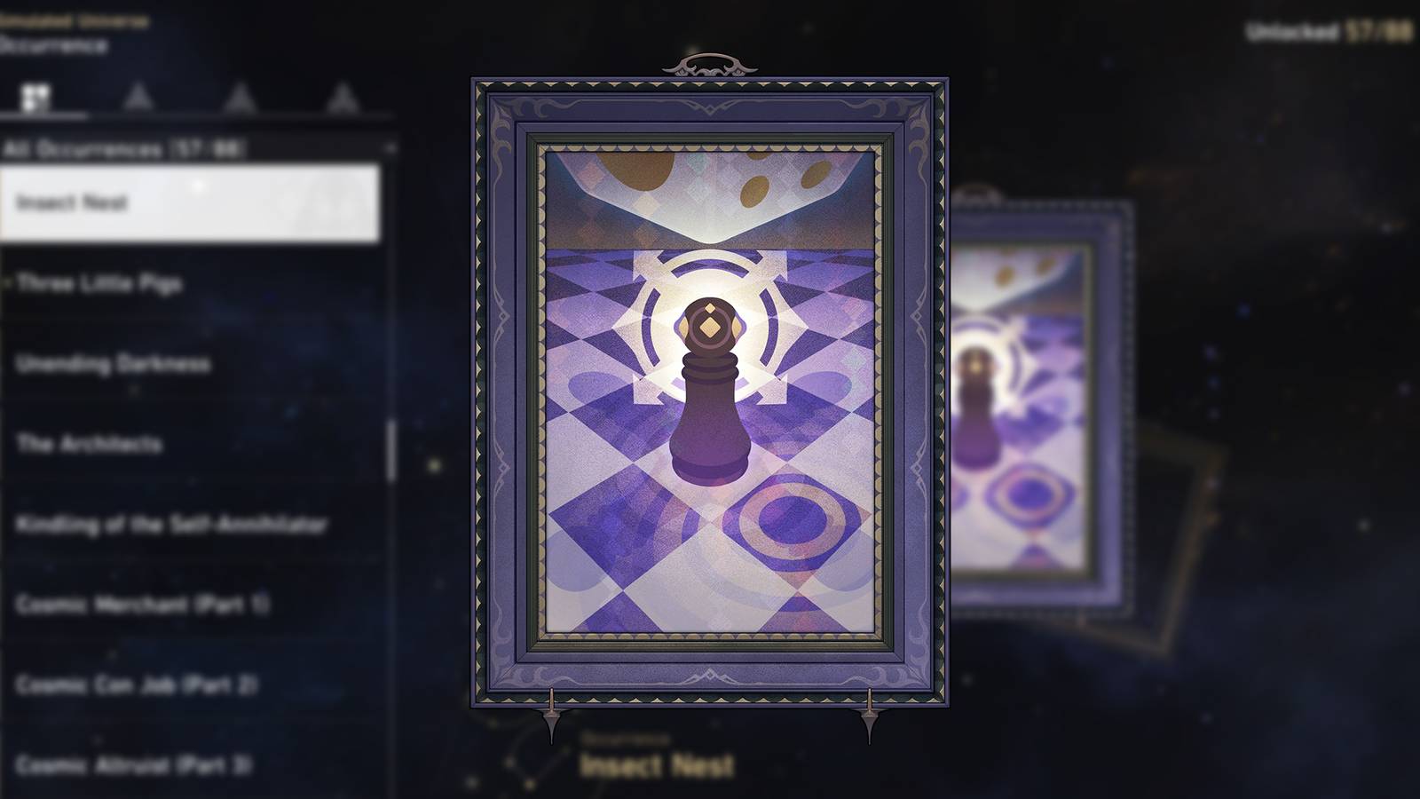 insect nest simulated universe event occurrence honkai star rail