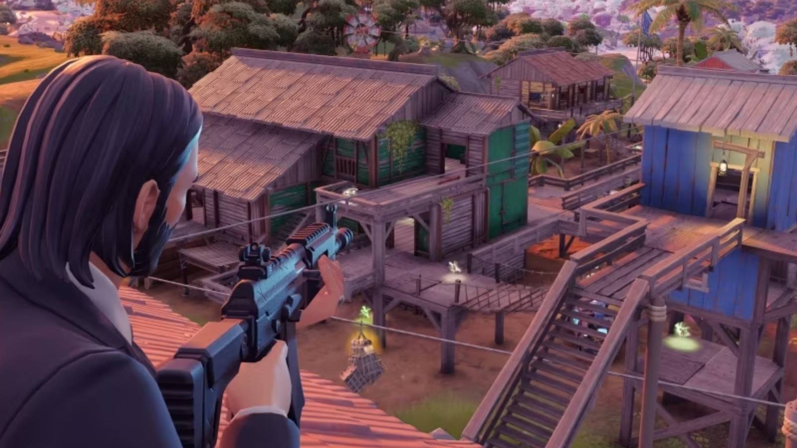 fortnite skin holding weapon in ADS mode