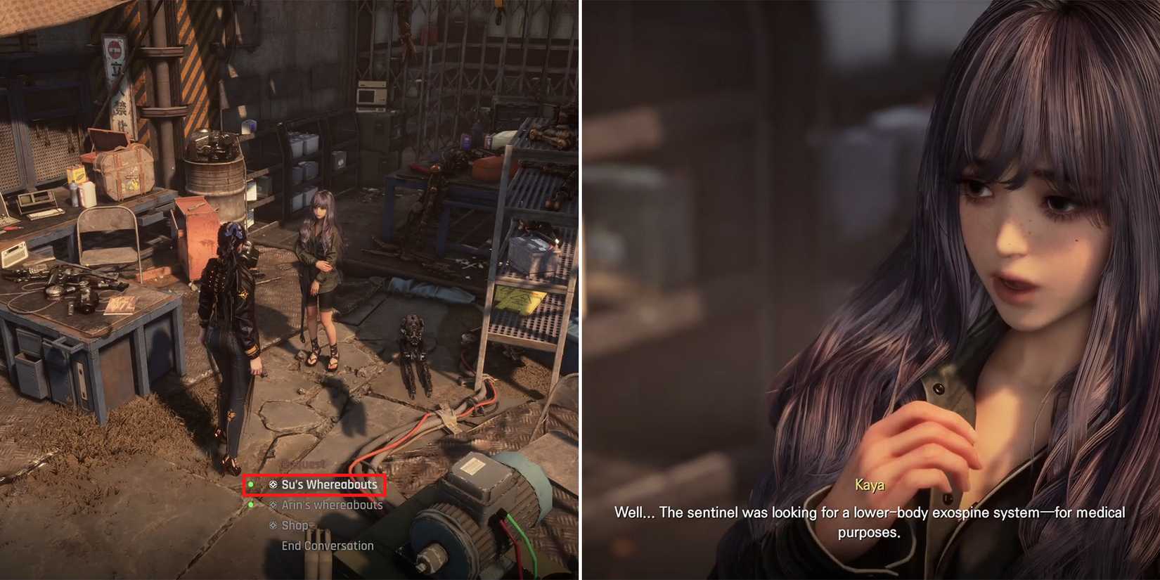 kaya talking about su in stellar blade