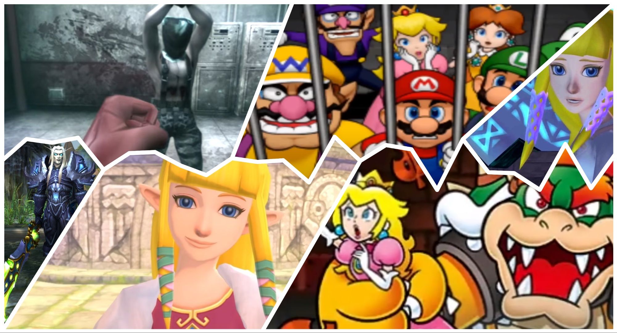 Kidnapped Characters in Metal Gear, Super Mario Bros, The Legend of Zelda and World of Warcraft