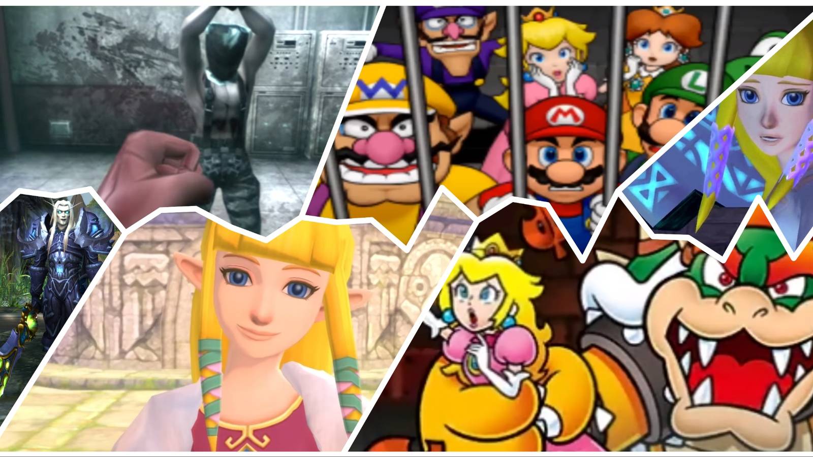 Kidnapped Characters in Metal Gear, Super Mario Bros, The Legend of Zelda and World of Warcraft