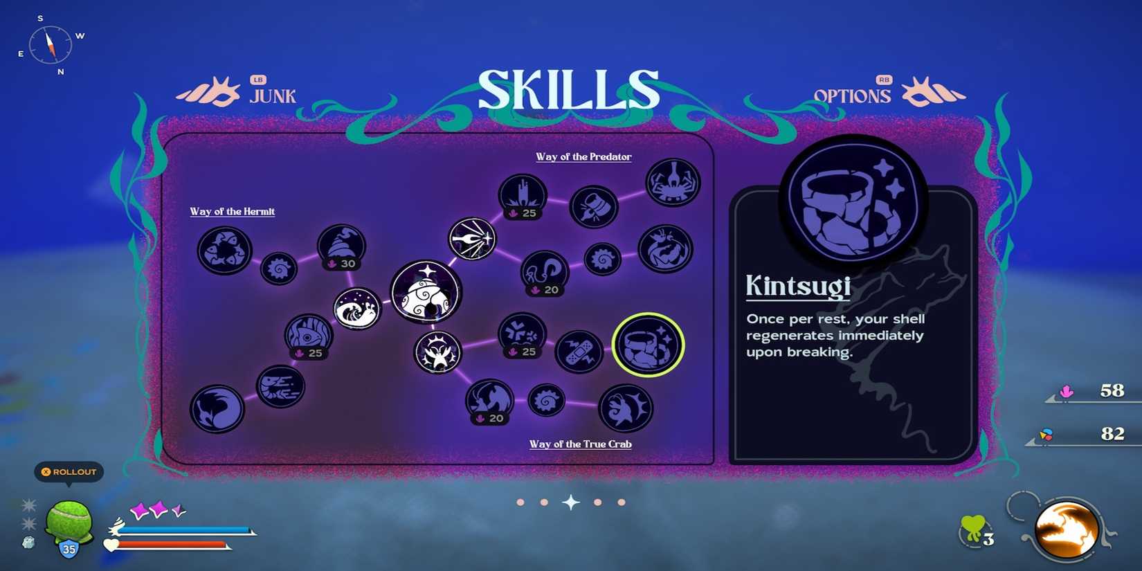 Kintsugi skill in Another Crab's Treasure