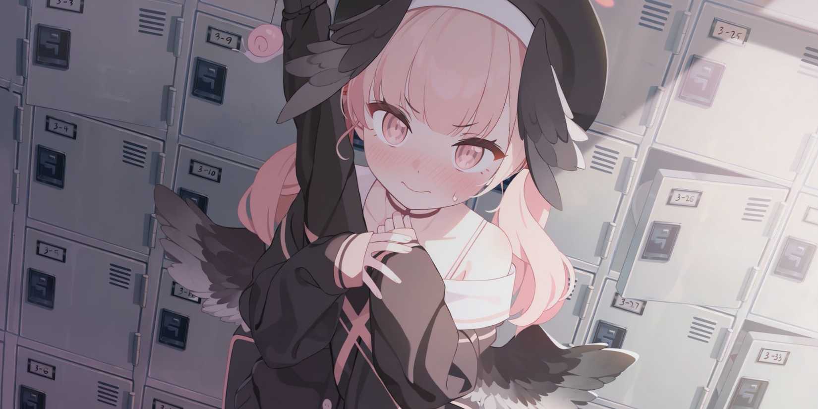 Shimoe Koharu blushing from Blue Archive