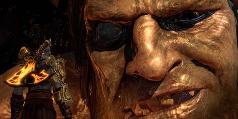 Kratos and Hephaestus in God of War 3