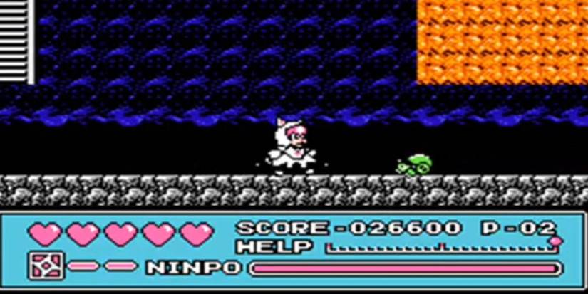 Samurai Pizza Cat Running Through Cave