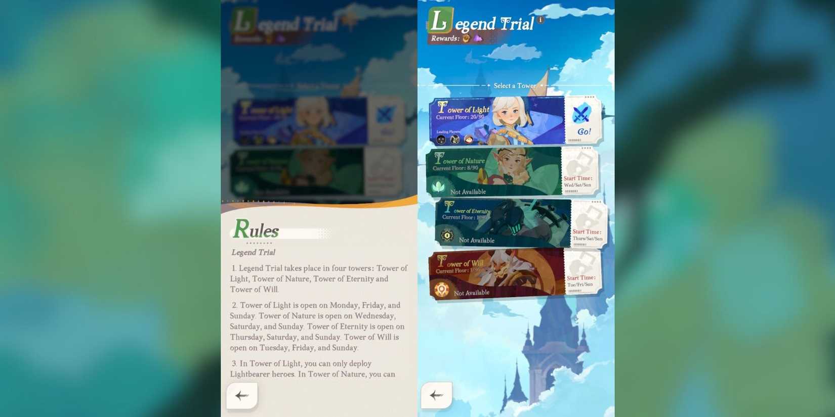 the legend trial battle mode in afk journey.