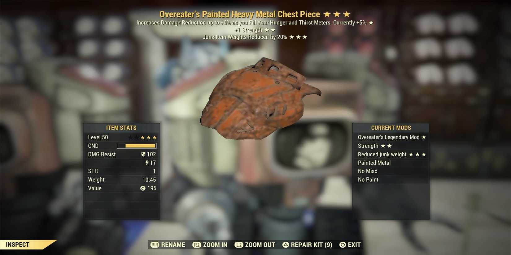 Legendary Armor Piece in Fallout 76