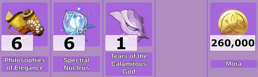 Level 8 Kuki Shinobu Talent Mats - Genshin Impact