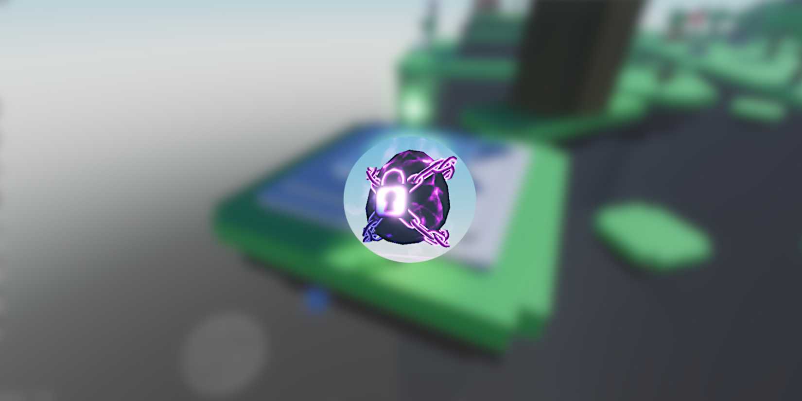 Image of the Lock Egg in the foreground and the obby in the background in Roblox Sol's RNG