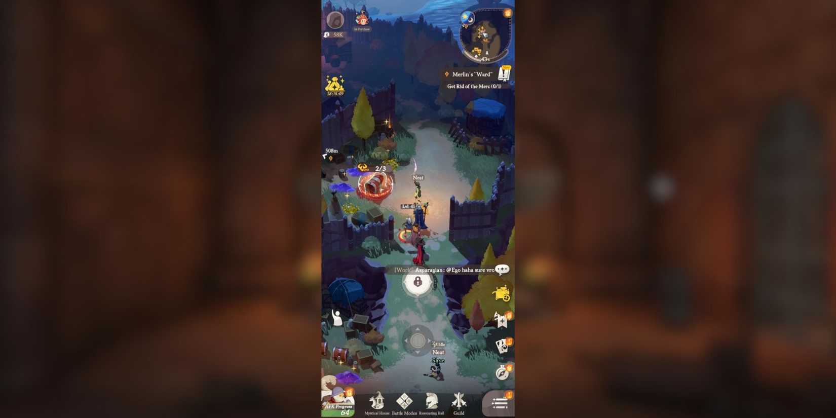 a locked chest in a blocked path in afk journey.