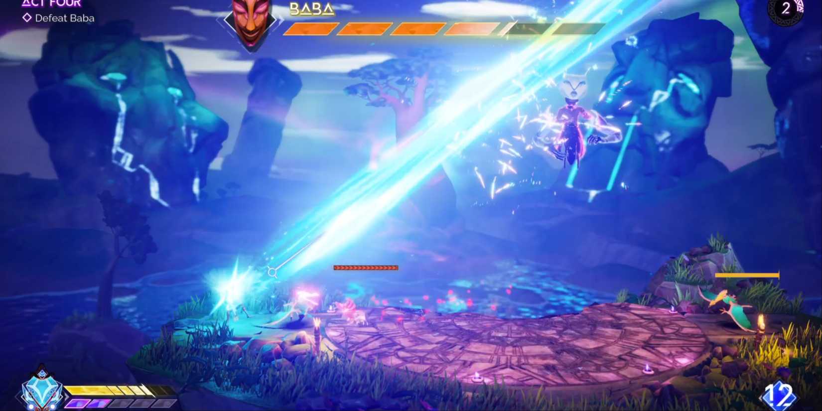 Lunar Blast in Boss Fight in Tales of Kenzera