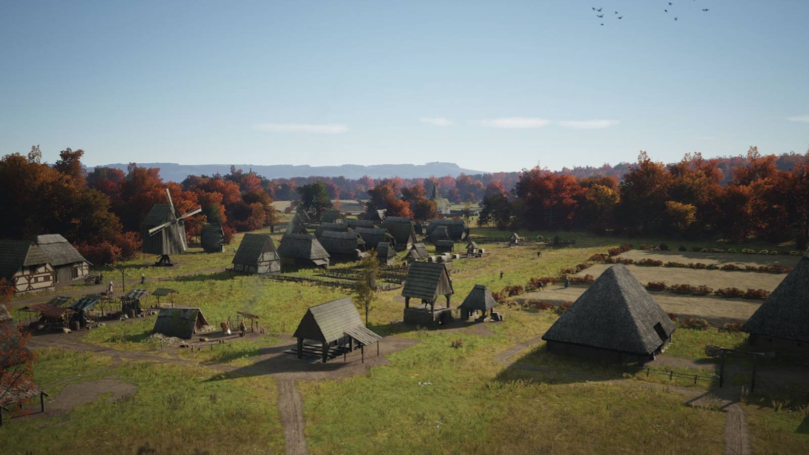 Manor Lords Early Village in Autumn