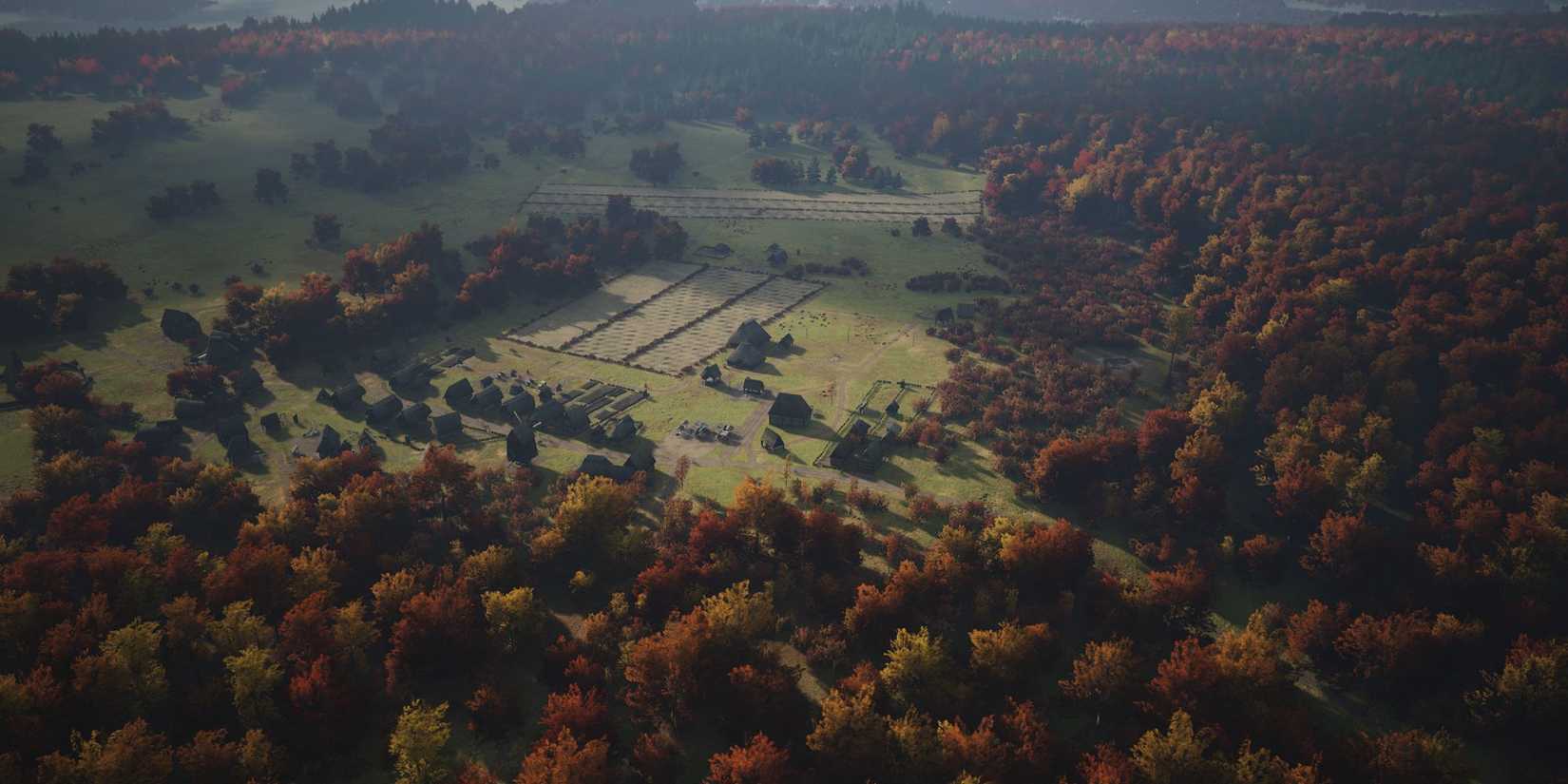 Manor Lords Village in Autumn
