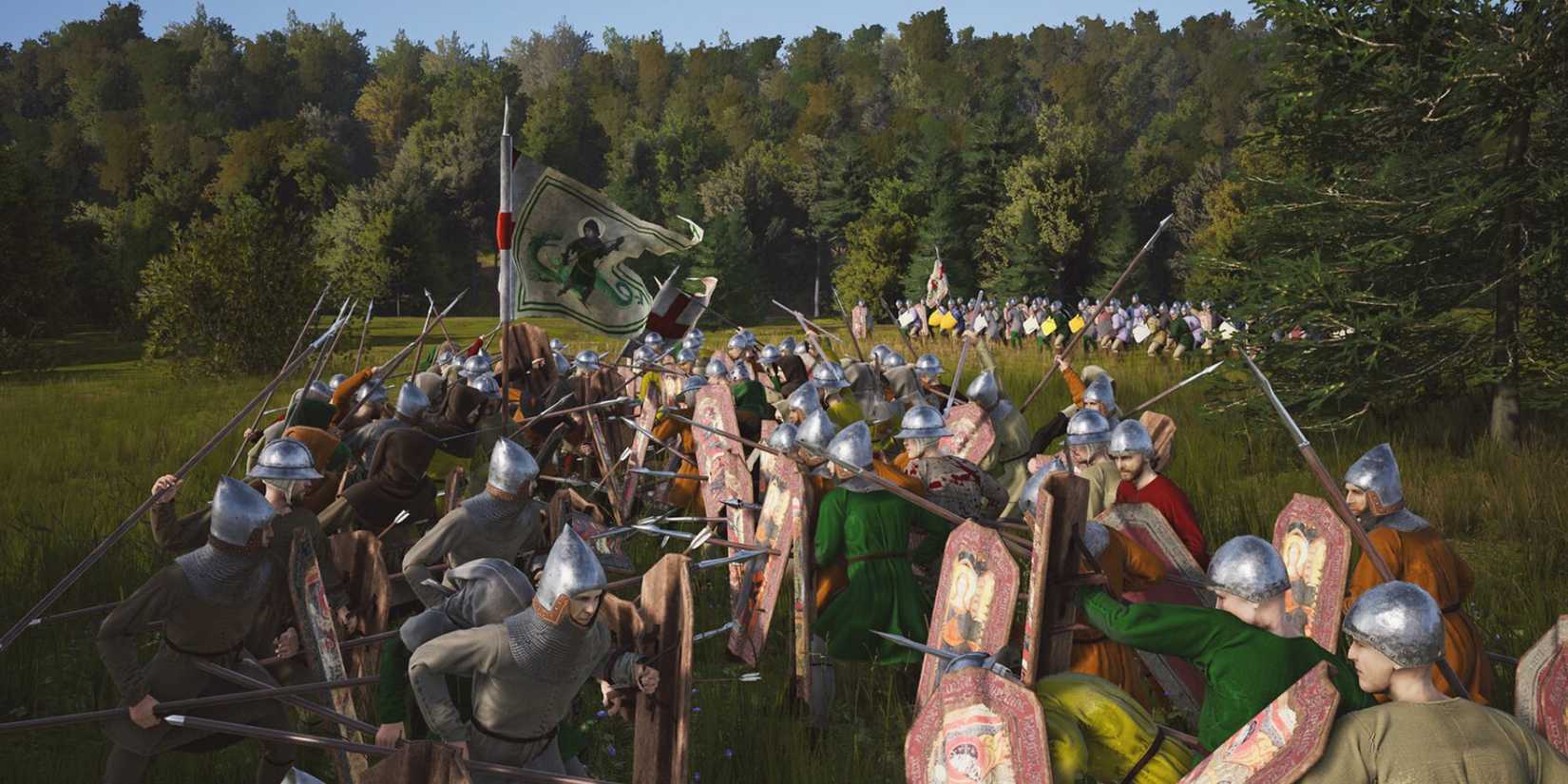 Manor Lords Warriors Fighting