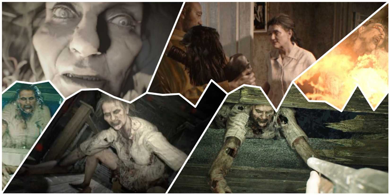 Marguerite Baker in the walls and pre mold in Resident Evil 7 BioHazard