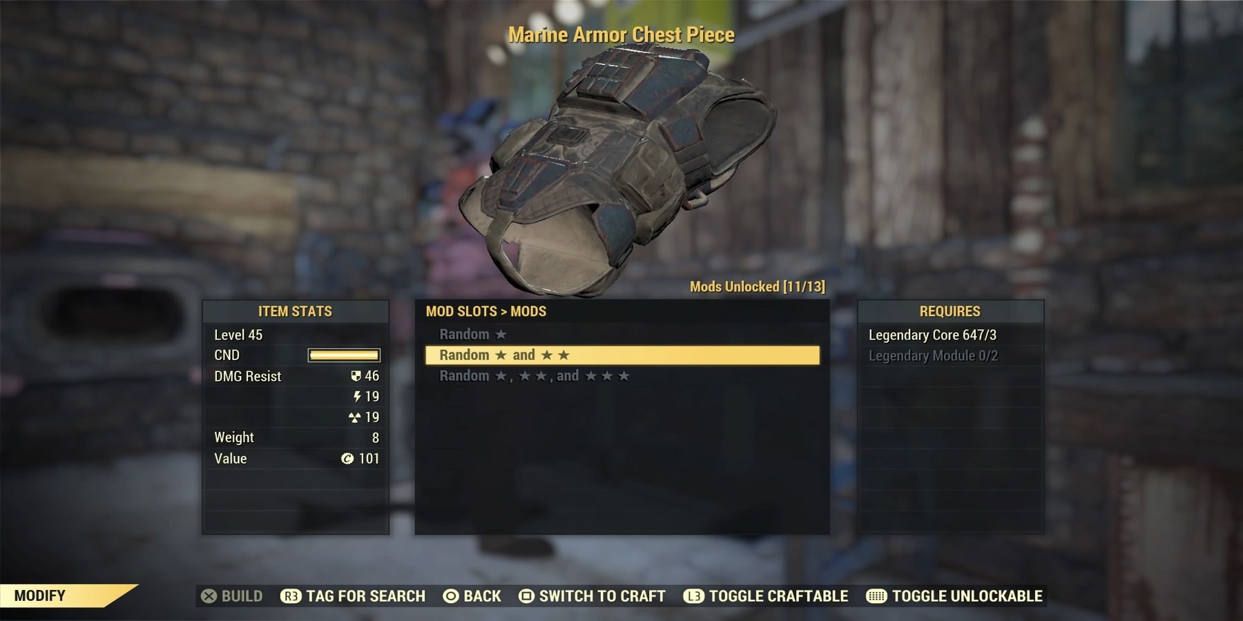 Marine Armor Chest Piece in Fallout 76