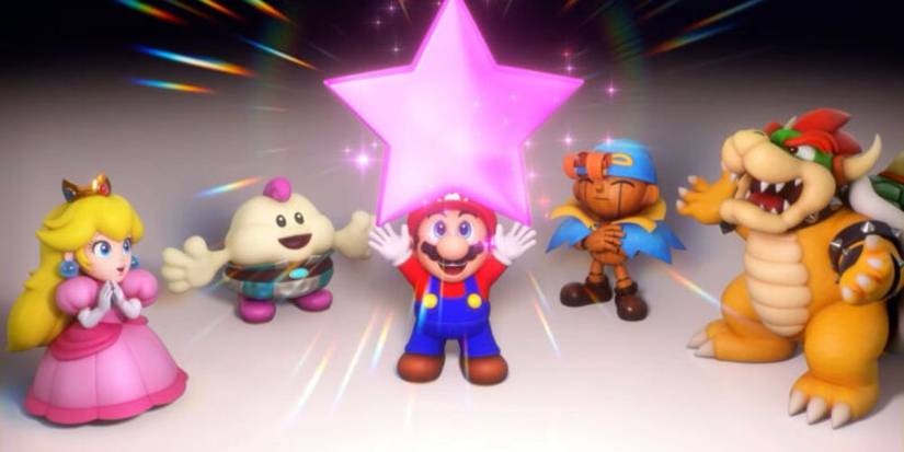 Mario, Peach, Bowser, Mallow and Geno find a star in Super Mario RPG Remake