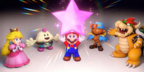 Mario, Peach, Bowser, Mallow and Geno find a star in Super Mario RPG Remake