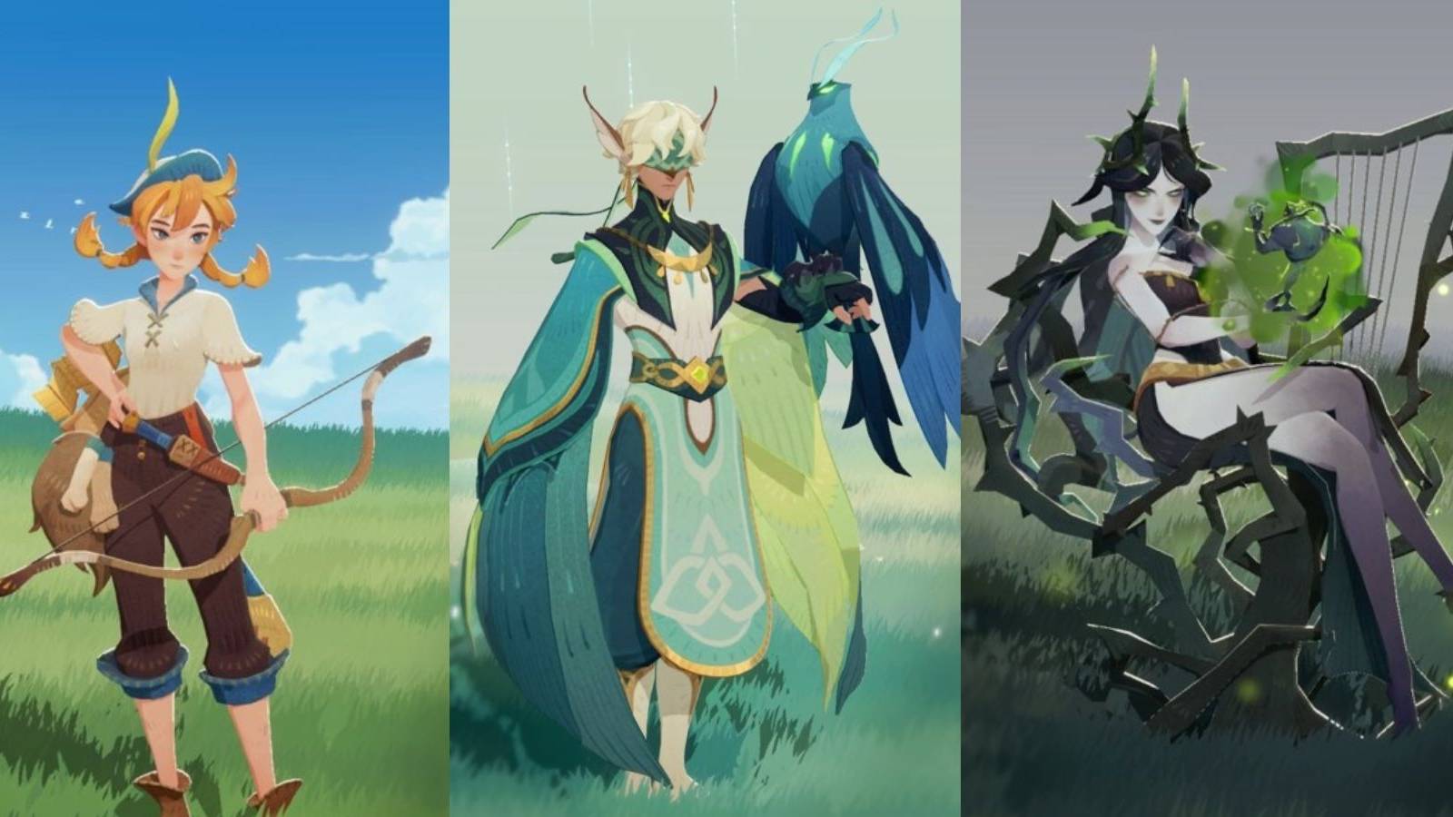 cecia, marilee, and bryon in afk journey.