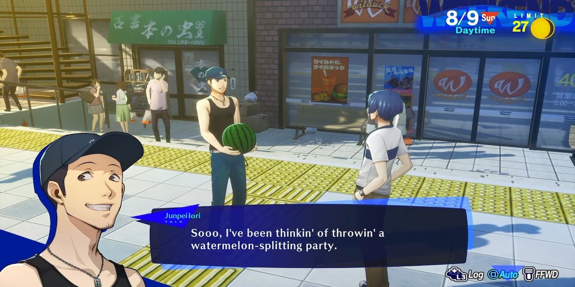 Junpei Buying Holding A Watermelon 