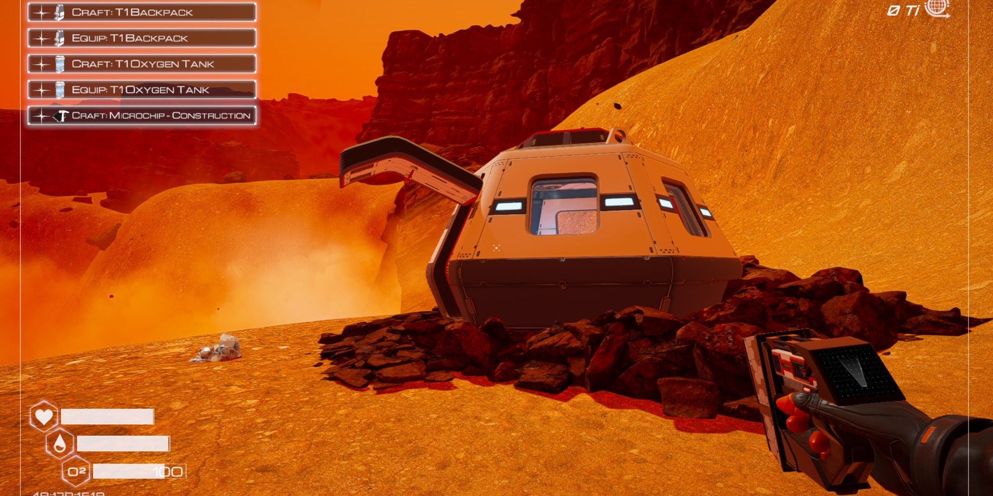 Meteor Crash Site Starting Location In The Planet Crafter