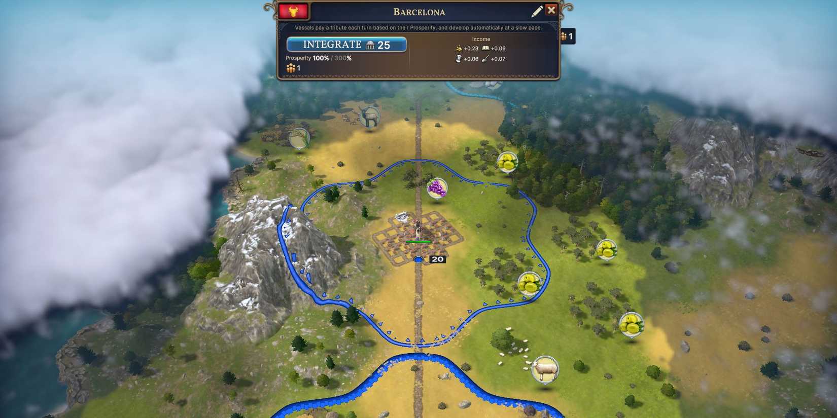 turning a vassal into a region in Millennia