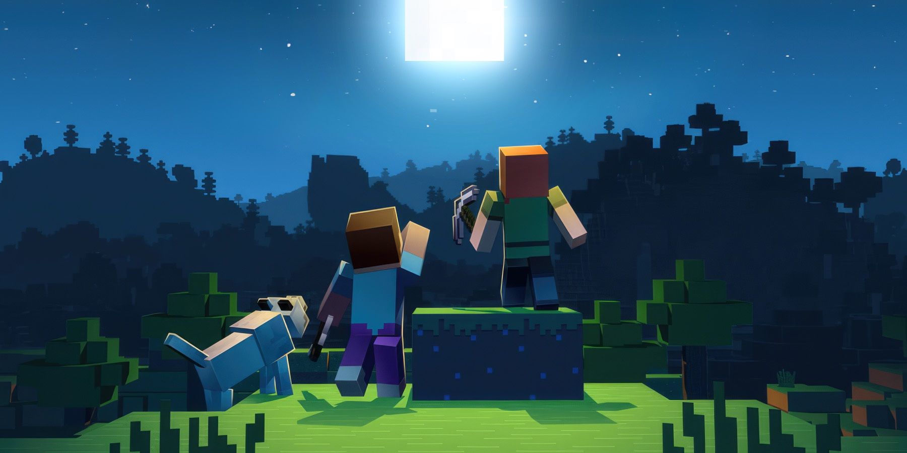 Minecraft Exploration At Night