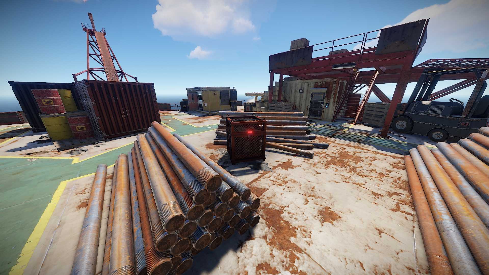 Minecraft Rust Blocks Minecraft Player Builds the Oil Rig Monument From Rust