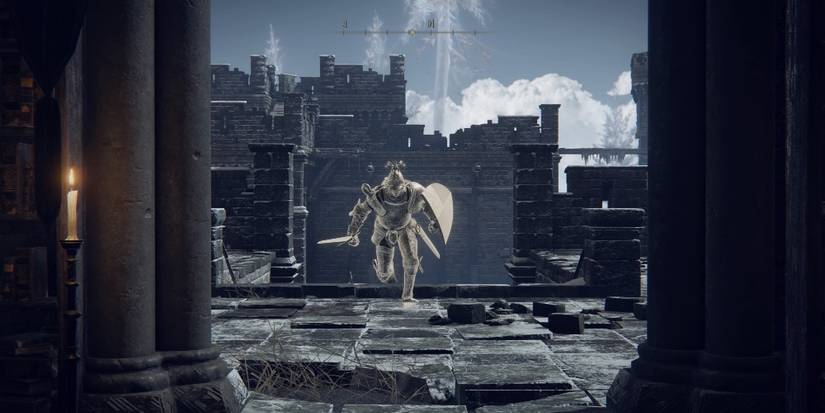 Spectral Banished Knight Attacking Tarnished In Castle Sol in Elden Ring