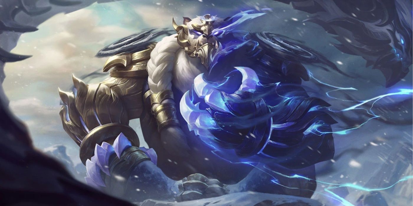 League of Legends Duality Dragon Volibear skin splash art