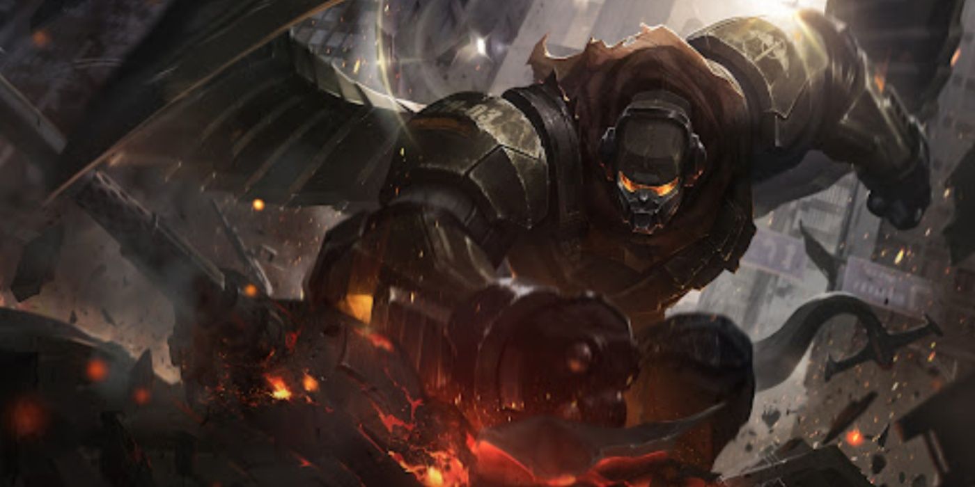 League of Legends Commando Galio splash art