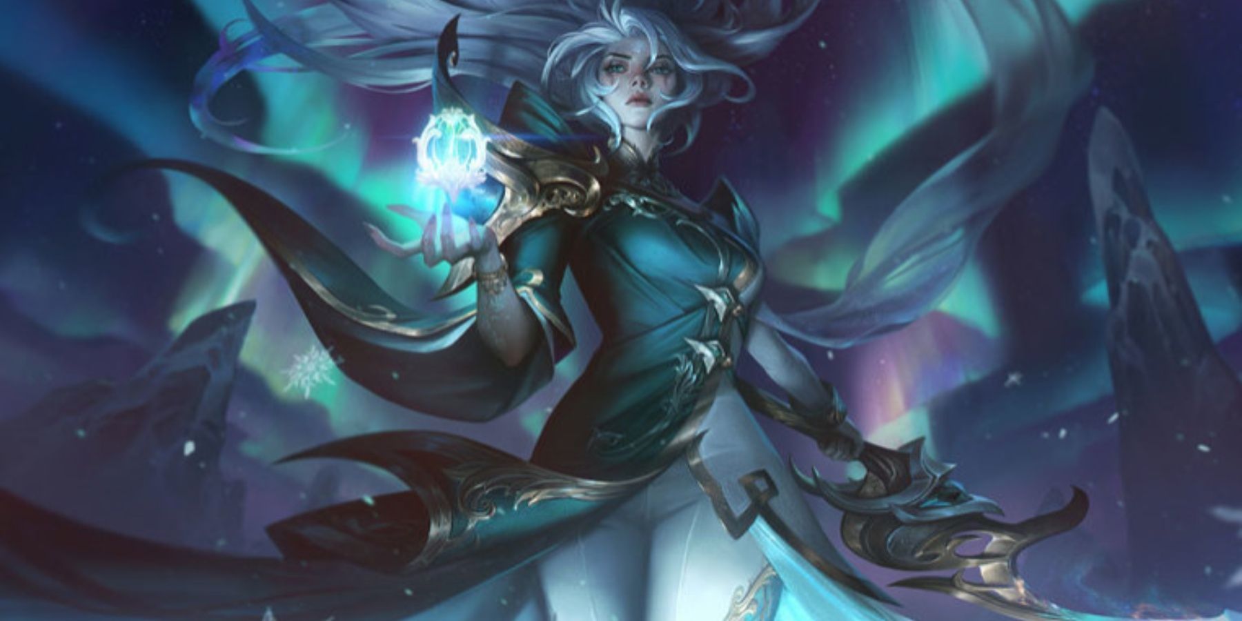 League of Legends Winterblessed Diana Splash Art