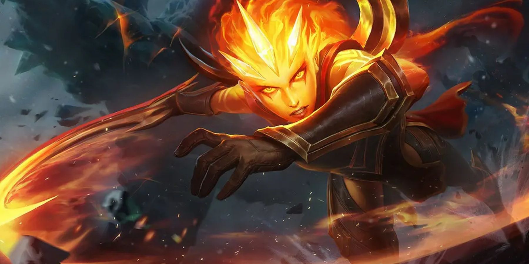 League of Legends Infernal Diana Splash Art