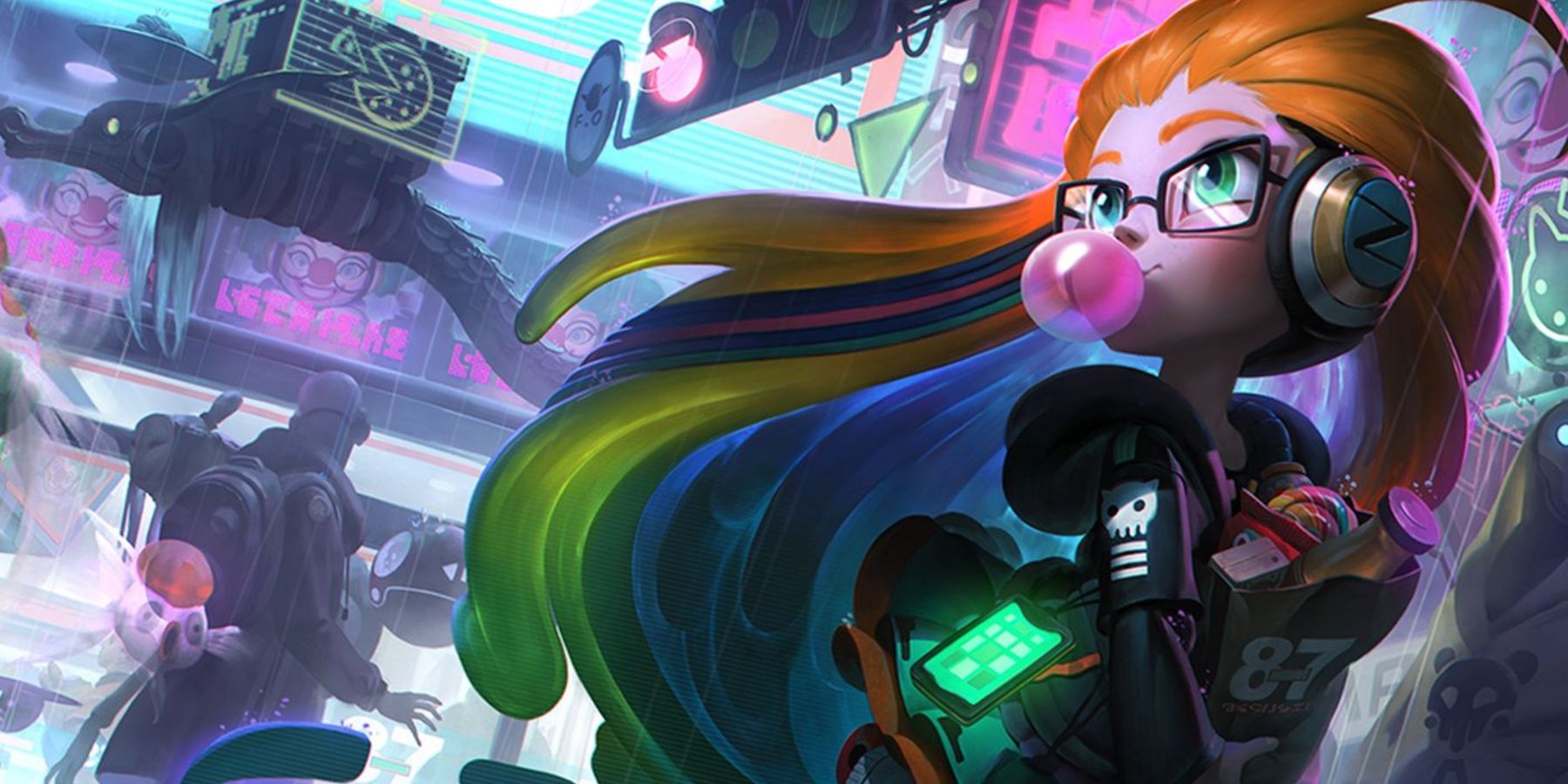 League of Legends Cyber Pop Zoe splash art