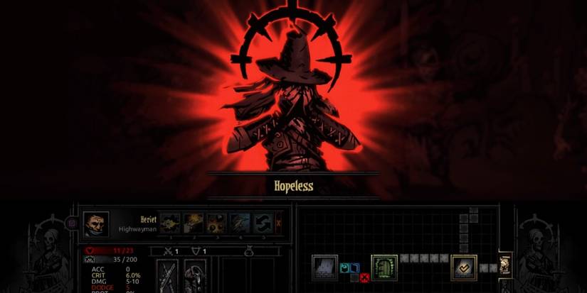 Hero feeling hopeless affliction