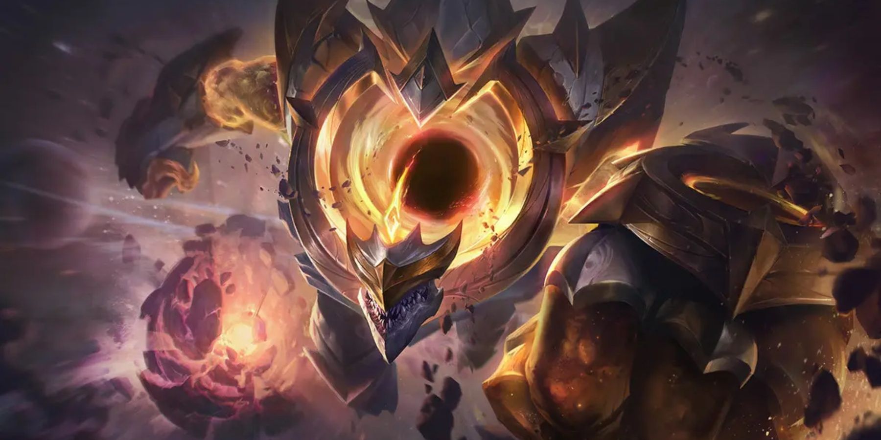 League of Legends Dark Star Malphite splash art