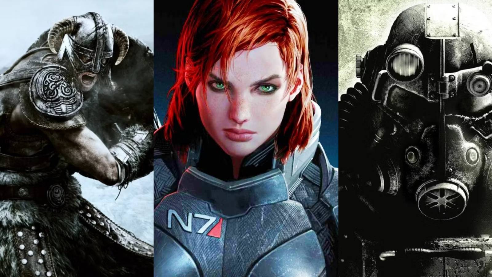 Mass Effect 3, Skyrim and Fallout 3 protagonists combined
