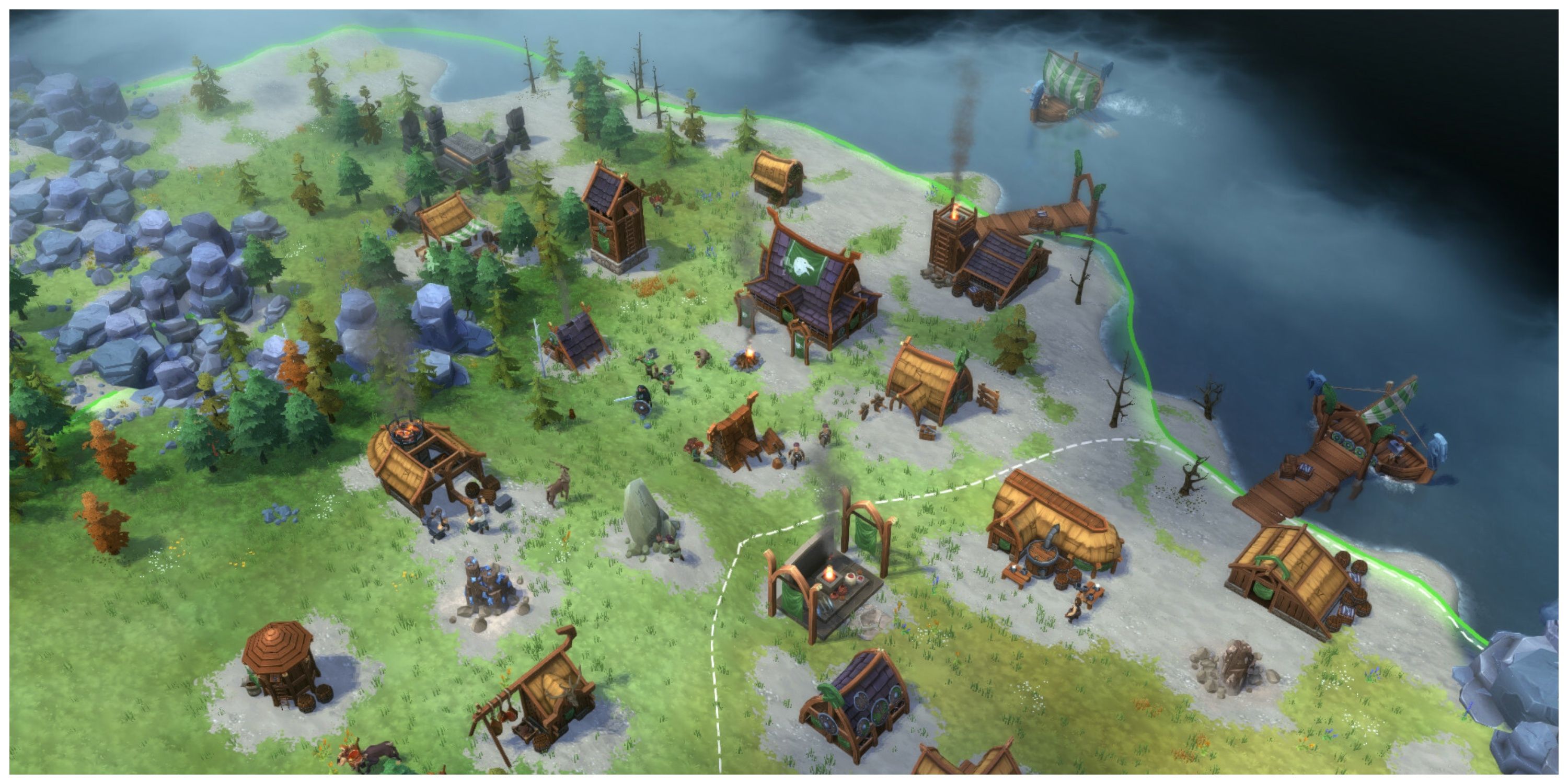 Northgard - Steam Store Page Screenshot (Small Settlement)