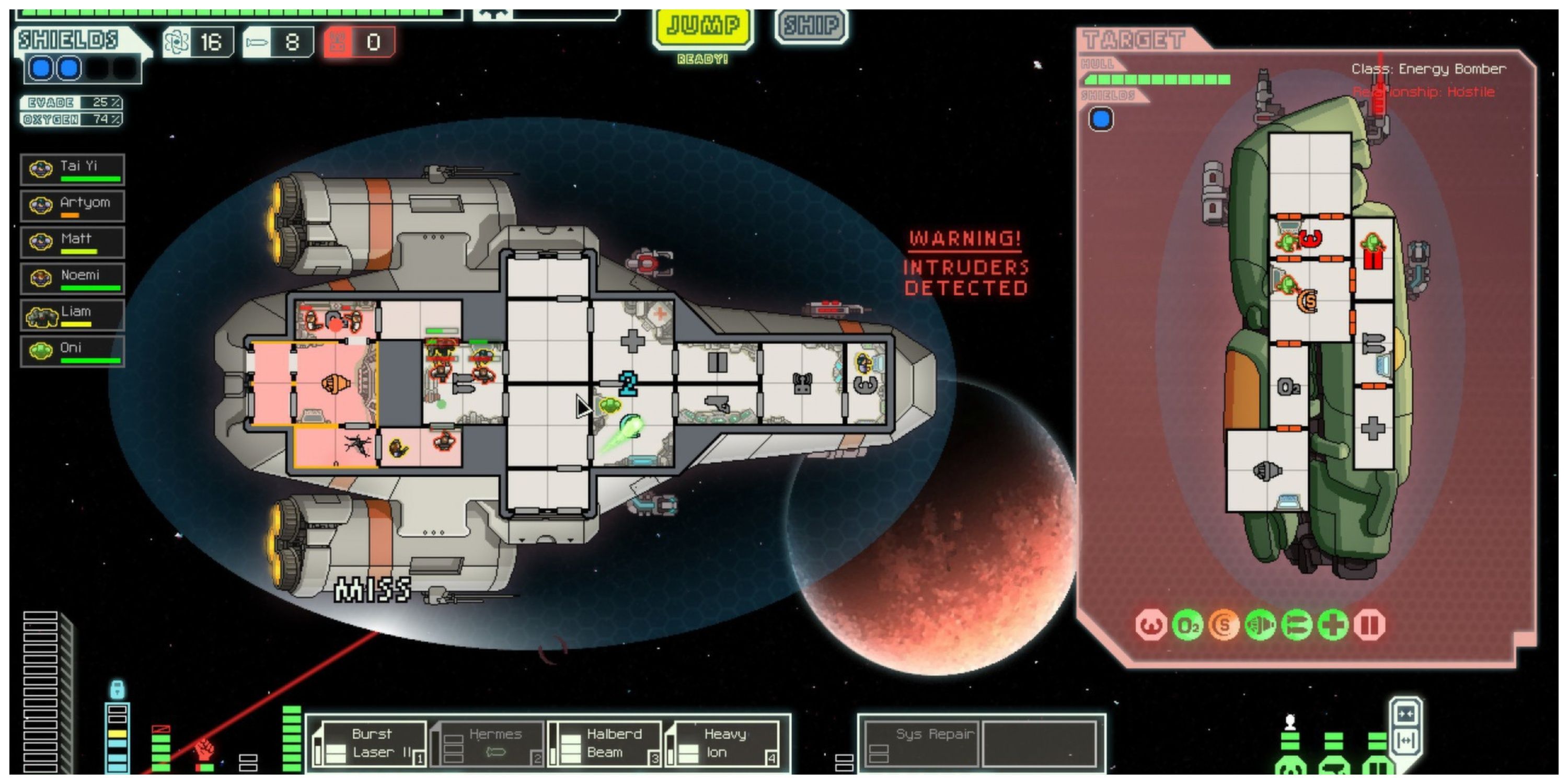 FTL: Faster Than Light - Steam Page Screenshot (Space Combat)