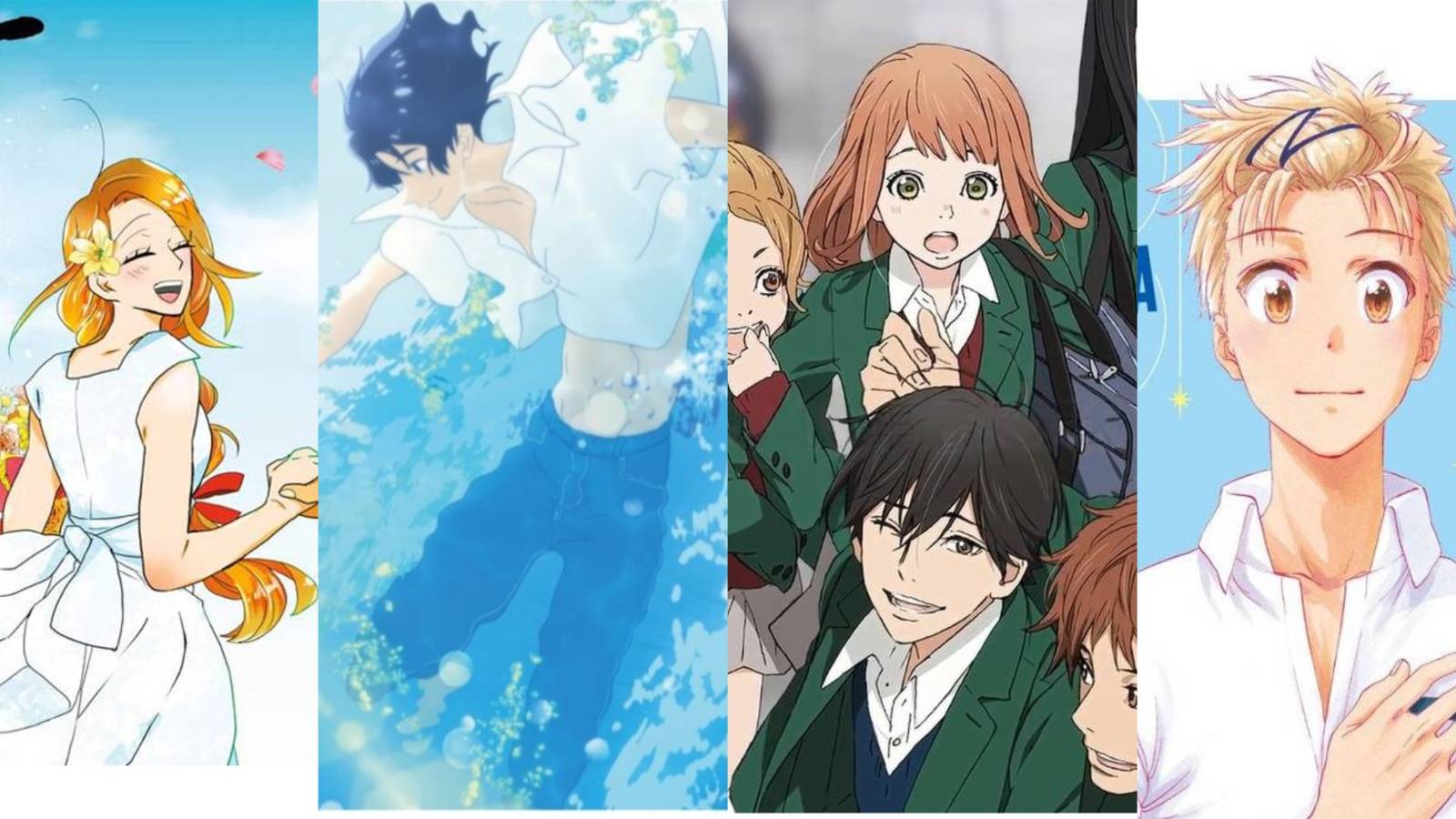 From left to right: Will you marry me if you were reborn, ride your wave, orange, Tookidoki