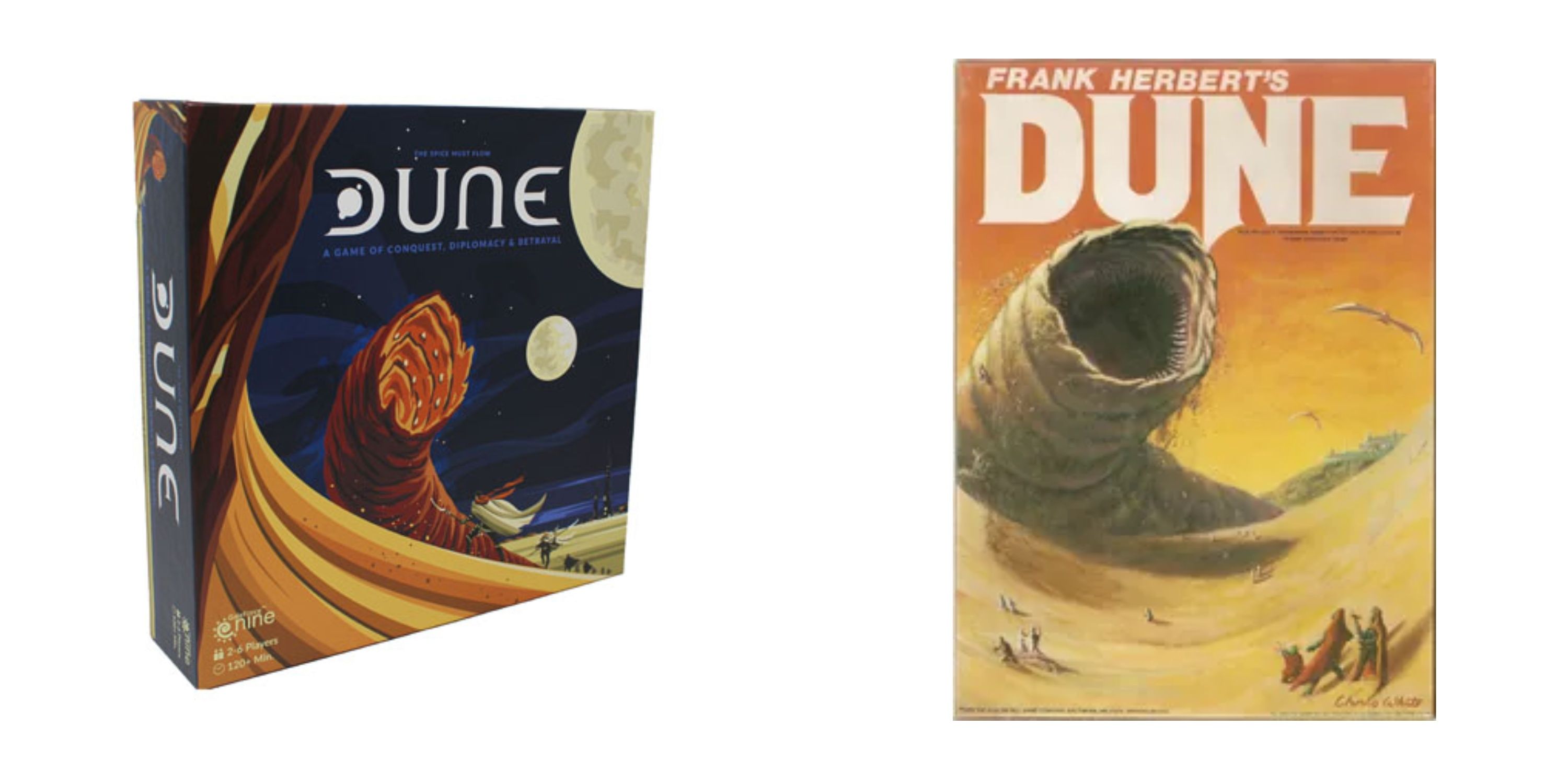 Dune Board Game (1979 and 2019) - Box Art