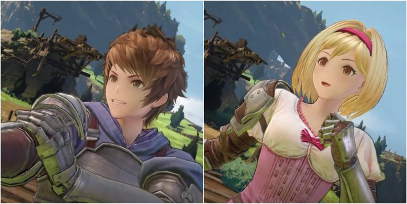 Gran and Djeeta with smiles on their faces 