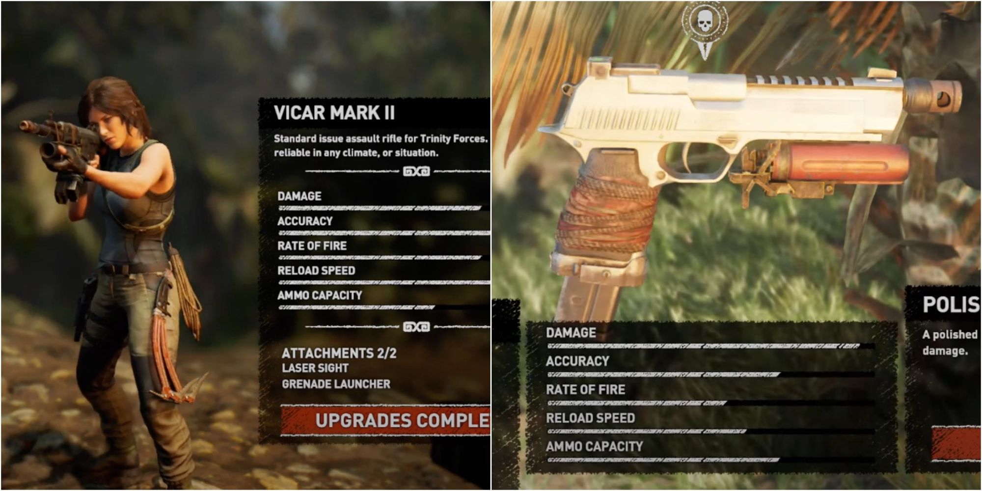 Lara Croft and a handgun 