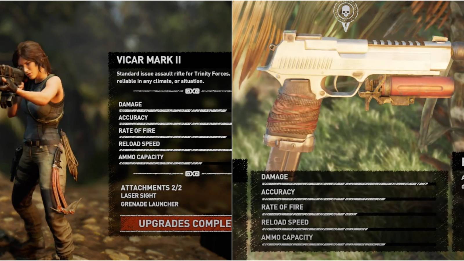 Lara Croft and a handgun 